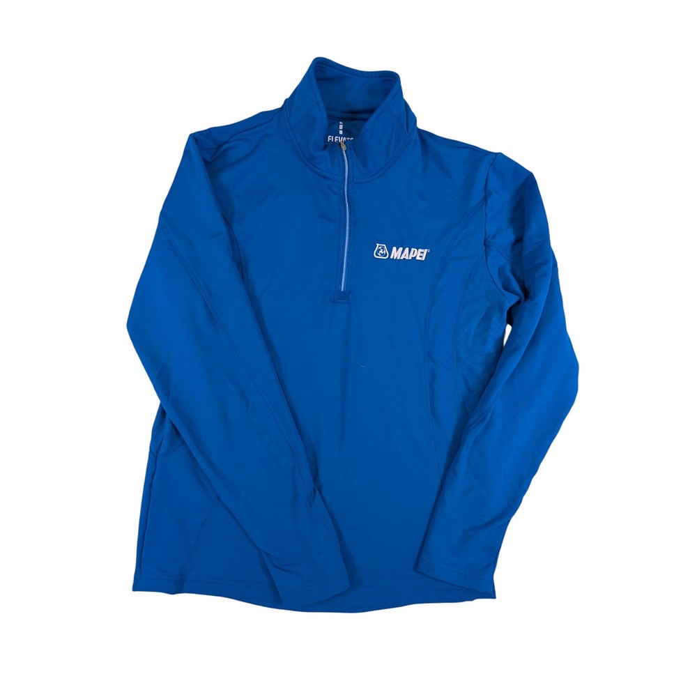 Elevate Mens Mapei 1/4 Zip Pullover Royal Blue Performance Shirt Medium 1